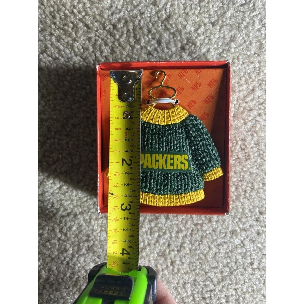 Vintage 1996 Green Bay Packers Sweater Ornament Russ Team Trimmers NFL Boxed